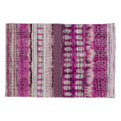 Fuchsia Ethnic Border Abstrakt Kissenbezug (Rückseite)