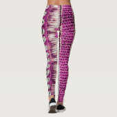 Fuchsia Ethnic Border Abstrakt Leggings (Rückseite)