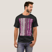 Fuchsia Ethnic Border Abstrakt T-Shirt (Vorne ganz)