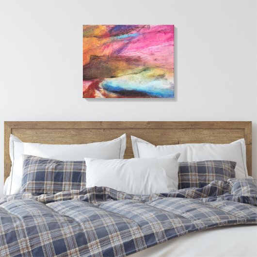 Fuchsia Expression Leinwanddruck (Insitu (Schlafzimmer))