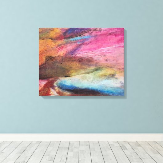 Fuchsia Expression Leinwanddruck (Insitu (Holzboden))