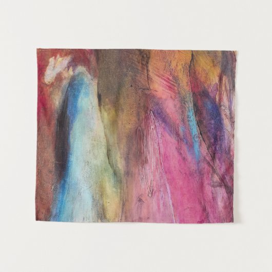 Fuchsia Expression Wandteppich (Vorderseite (Horizontal))