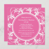 Fuchsia Extravagant Floral Brautparty Einladung (Vorne/Hinten)