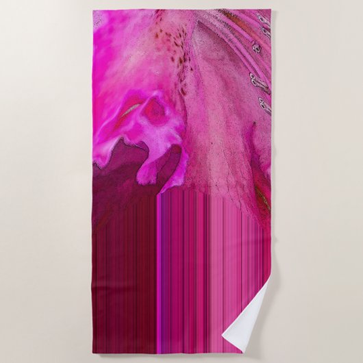Fuchsia-Fantasie - abstrakt Strandtuch (Vorderseite)