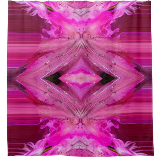 Fuchsia-Fantasie Duschvorhang (Vorderseite)