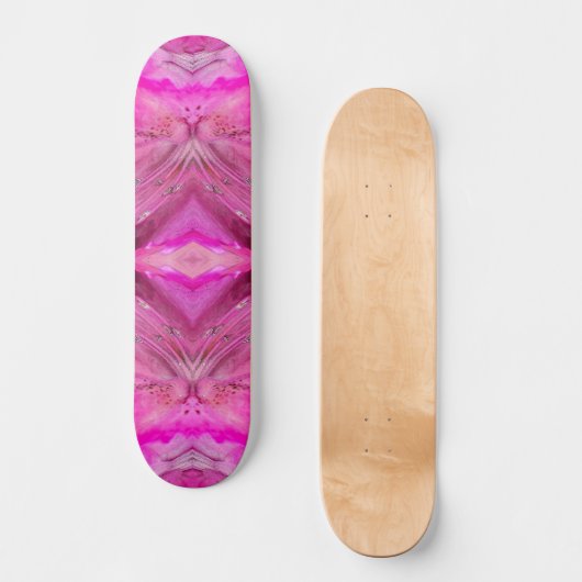 Fuchsia-Fantasie Skateboard (Vorderseite)