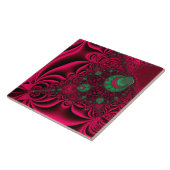 Fuchsia Fantasy Fraktal Fliese (Seite)