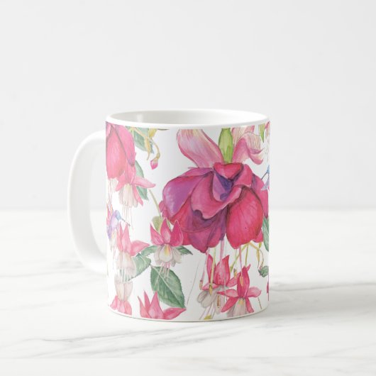 Fuchsia Fantasy Kaffeetasse (Vorderseite Links)