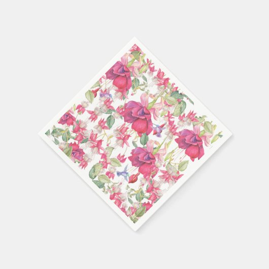 Fuchsia Fantasy Serviette (Ecke)