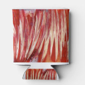 Fuchsia Feather Fringe Dosenkühler (Rückseite)