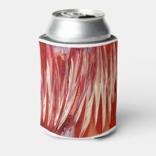 Fuchsia Feather Fringe Dosenkühler (Kanne Rückseite)