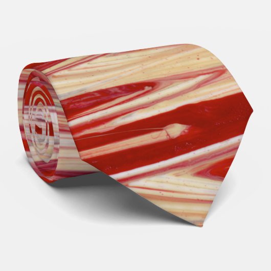 Fuchsia Feather Fringe Krawatte (Gerollt)