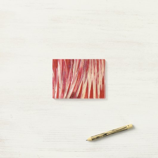 Fuchsia Feather Fringe Post-it Klebezettel (Auf Schreibtisch)