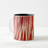 Fuchsia Feather Fringe Zweifarbige Tasse (Vorderseite Links)