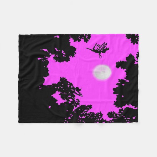 Fuchsia-Fee Fleecedecke (Vorderseite (Horizontal))