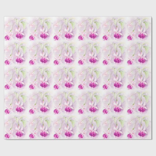 Fuchsia feine Art rosa lila Verpackung Geschenkpapier (Flach)