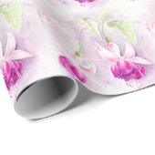 Fuchsia feine Art rosa lila Verpackung Geschenkpapier (Rolleneckpunkt)