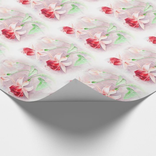 Fuchsia feine Art rosa Umhüllung Geschenkpapier (Ecke)