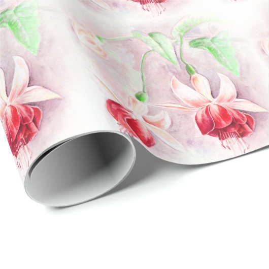 Fuchsia feine Art rosa Umhüllung Geschenkpapier (Rolleneckpunkt)