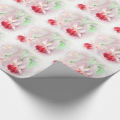 Fuchsia feine Kunst rosa grüne Verpackung Geschenkpapier (Ecke)