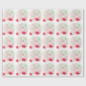 Fuchsia feine Kunst rosa grüne Verpackung Geschenkpapier (Flach)