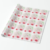 Fuchsia feine Kunst rosa grüne Verpackung Geschenkpapier (Ungerollt)