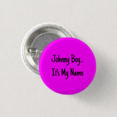 Fuchsia FF00FF Solid Color Design Button (Vorne & Hinten)