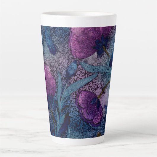 Fuchsia floral milchtasse (Vorderseite)