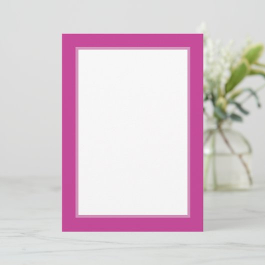 Fuchsia Floral Motif Note Card Dankeskarte (Stehend Vorderseite)