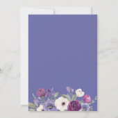 Fuchsia Floral Wedding Couples Dusche Einladung (Rückseite)