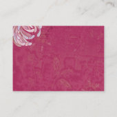 Fuchsia Floral Wedding Reception oder Registry Begleitkarte (Rückseite)