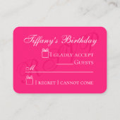 Fuchsia Florals Enclosure Card Begleitkarte (Rückseite)