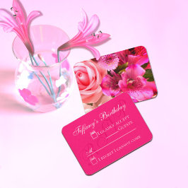 Fuchsia Florals Enclosure Card Begleitkarte