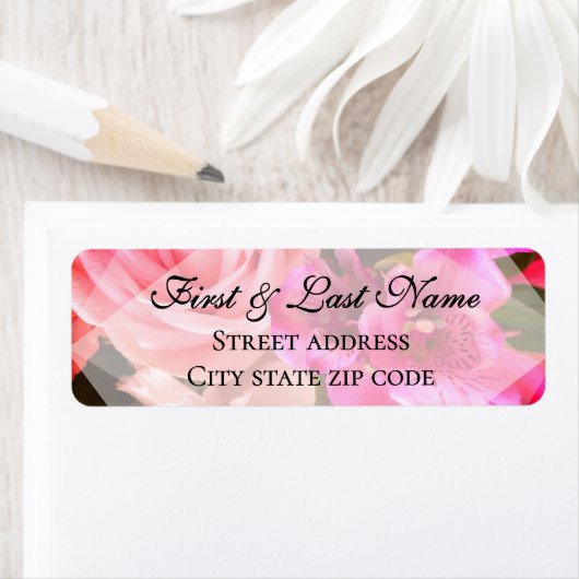 Fuchsia Florals Mailing Label (Insitu)