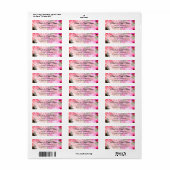 Fuchsia Florals Mailing Label (Vorne)
