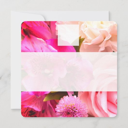 Fuchsia Florals Place Setting Card Mitteilungskarte (Vorderseite)