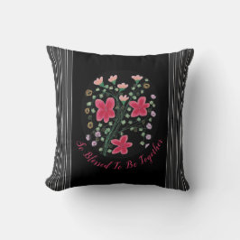 Fuchsia Flower Accessoire mit modernem grauem Stre Kissen