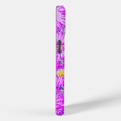 Fuchsia Flowers On Blue Case-Mate iPhone Hülle (Rückseite / Rechts)