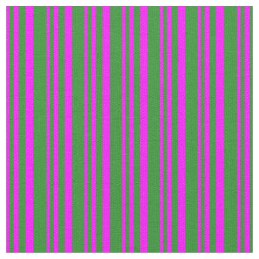 Fuchsia & Forest Green Striping/Linke Muster Stoff (Nahaufnahme)