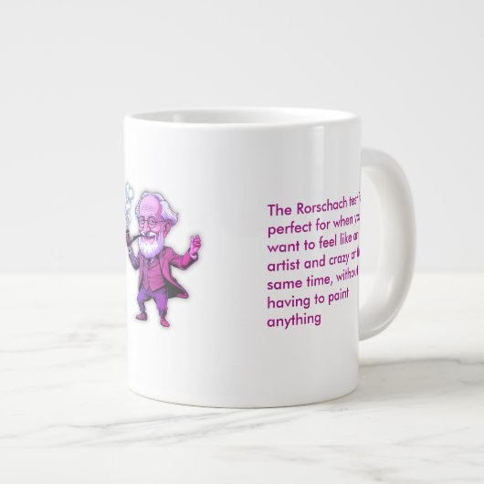 Fuchsia Freud Psychology Rorschach Test Quote for  Jumbo-Tasse (Vorderseite Rechts)