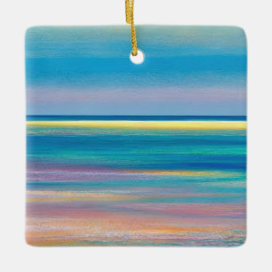 "Fuchsia Fusion" Abstrakte Meereslandschaft Keramikornament