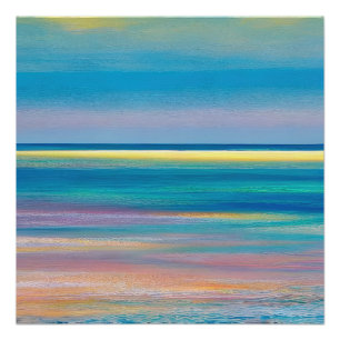 "Fuchsia Fusion" Abstrakte Seascape Poster