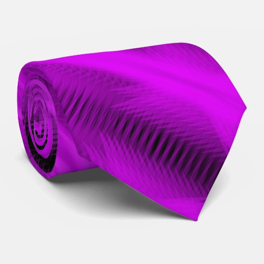 Fuchsia Futuristic Abstract Diagonal Pattern Art Krawatte (Gerollt)