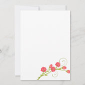 Fuchsia Garden Rose - Hochzeit Einladung (Rückseite)