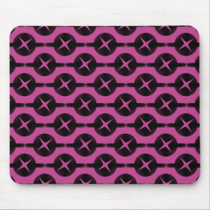 Fuchsia Gelegentlich Circles Mousepad