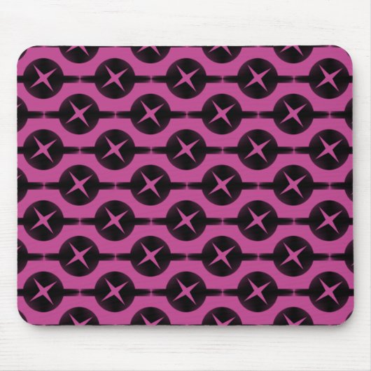 Fuchsia Gelegentlich Circles Mousepad (Vorne)