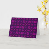 Fuchsia Geotech: A Vibrant Abstract Geometric Text Karte (Gelbe Blume)