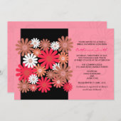 Fuchsia Gerber Daisy Bridal Shower Einladung (Vorne/Hinten)