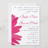 Fuchsia Gerber Daisy Wedding Einladung (Vorderseite)