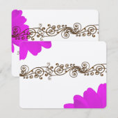 Fuchsia Gerber Daisy Wedding RSVP Karte (Vorne/Hinten)
